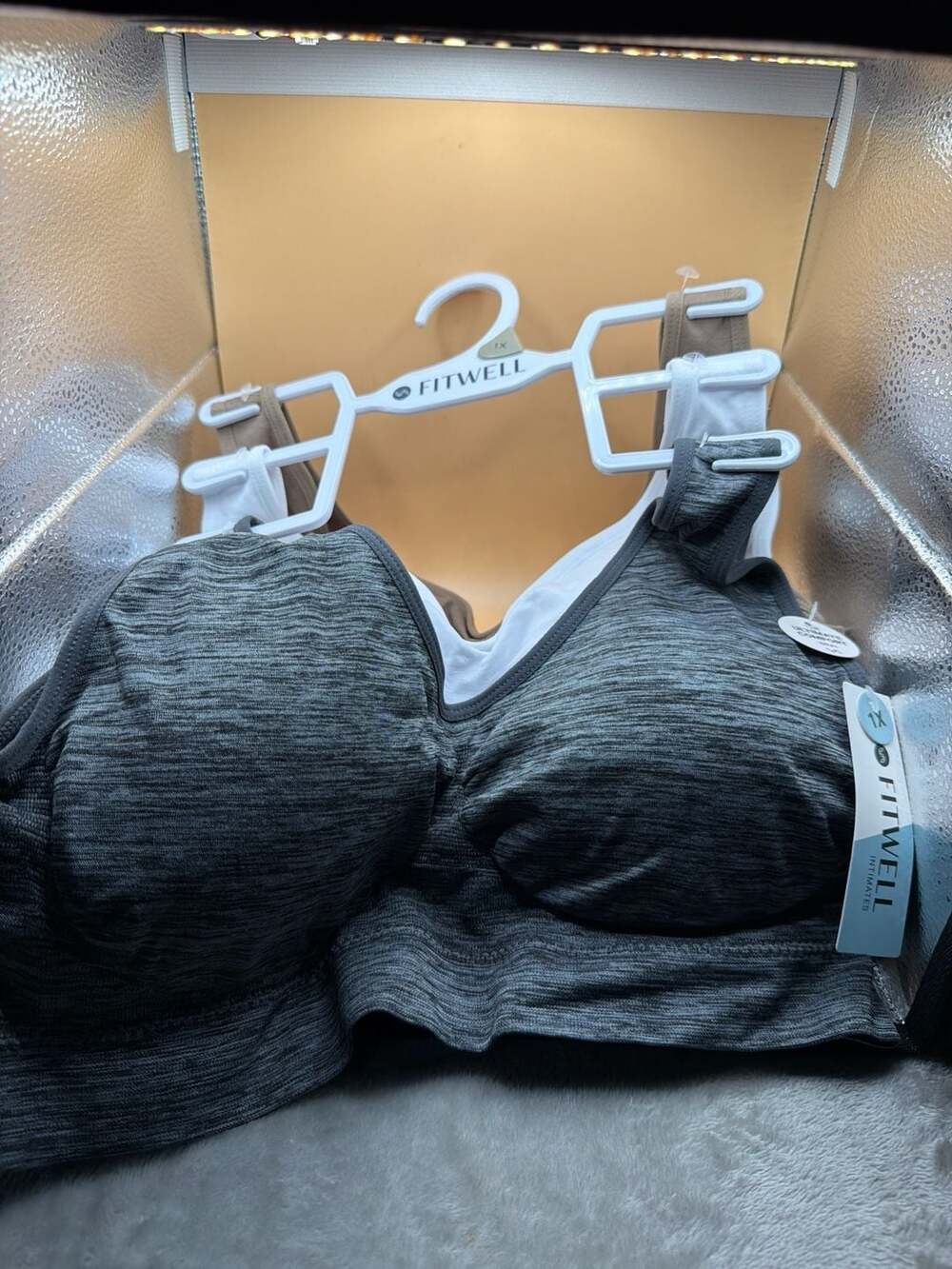 Fitwell Intimates 3-Pack Ultimate Comfort Seamless Lounge bras Size 1X